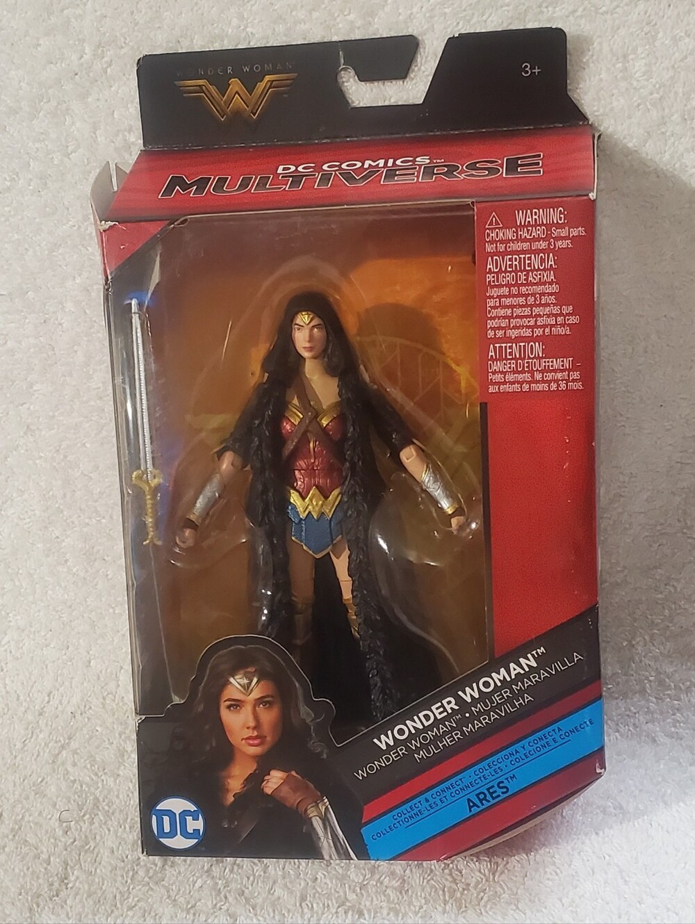 DC Comics Multiverse Wonder Woman Ares Action Figure - Red, Blue, Gold